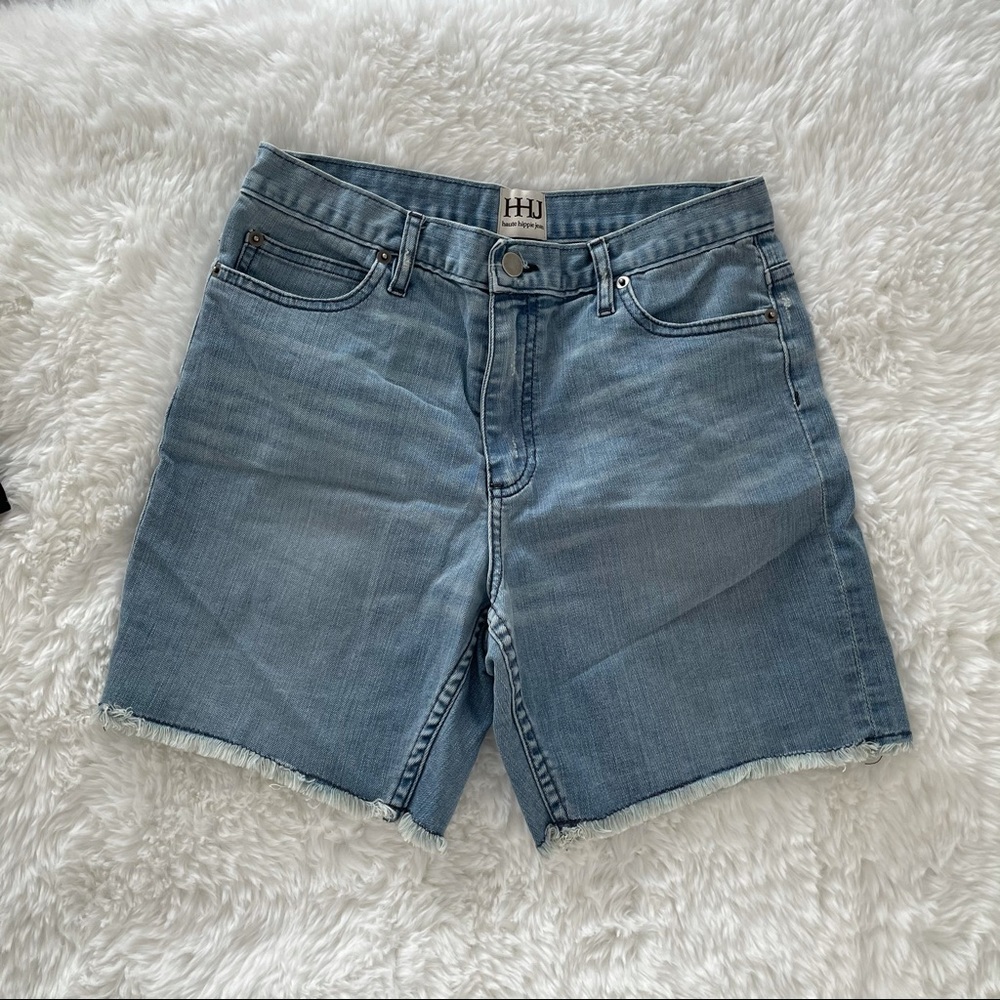 Haute Hippie High-waisted denim shorts